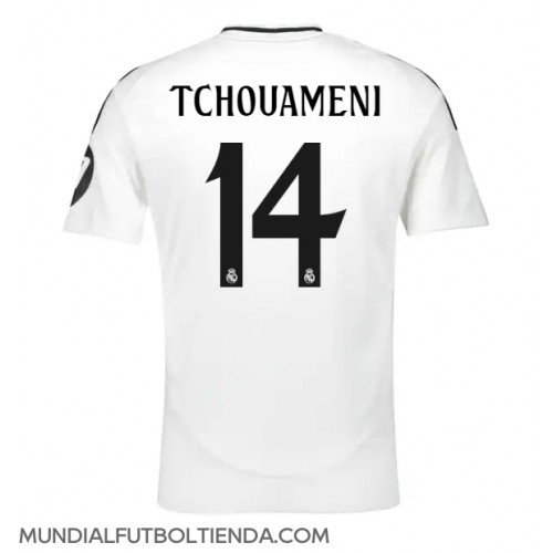 Camiseta Real Madrid Aurelien Tchouameni #14 Primera Equipación Replica 2024-25 mangas cortas